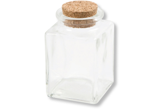 Square Glass Jar with Cork Lid - 3 - DIY Home Decor Crafts - 10doigts.com - Handicrafts Home Decor DIY - 10doigts.fr - 2