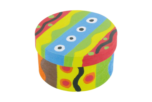 Caja redonda pintura - Actividades manuales Deco casa DIY - 10doigts.fr - 2