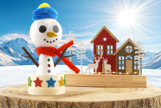 muñeco de nieve DIY niños frosty - Actividades manuales bricolajes de Navidad - 10doigts.fr