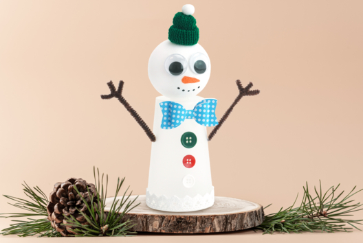 farolito muñeco de nieve de Navidad - Actividades manuales de Navidad - 10doigts.fr