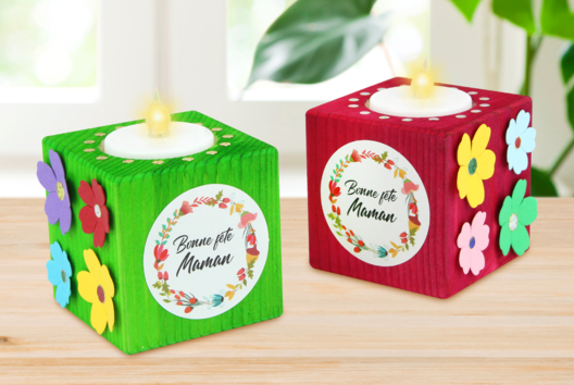 candelabro regalo día de las madres actividad niños - Manualidades día de la madre - 10doigts.fr