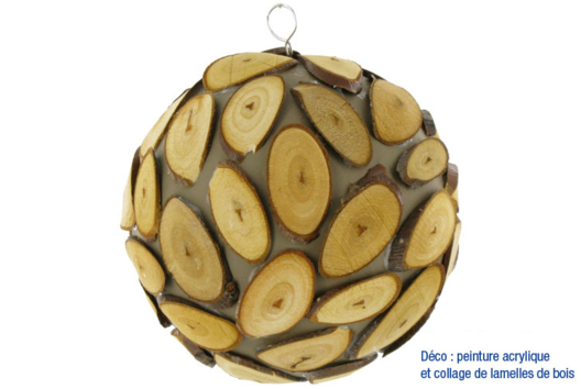 Bola natural - Actividades manuales decoraciones del árbol de Navidad - 10doigts.fr