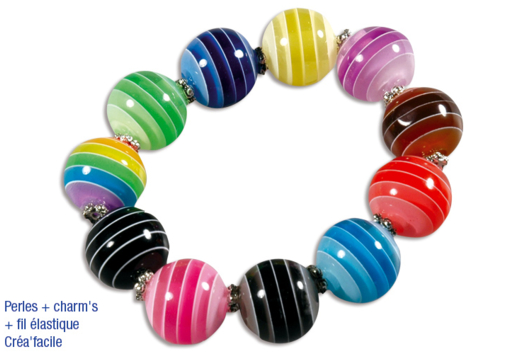 Bayadère Bead Bracelet - 0 - Handicrafts for Creating Your Jewelry - 10doigts.com - Handicrafts for Creating Your Jewelry - 10doigts.fr