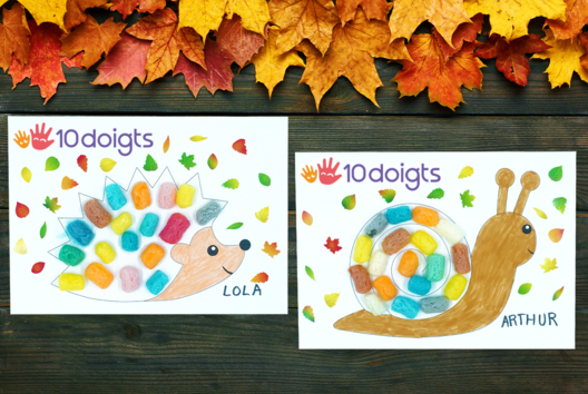 Autumn Coloring with Corn Flakes - 3 - Autumn Crafts - 10doigts.com - Autumn Crafts - 10doigts.fr - 2