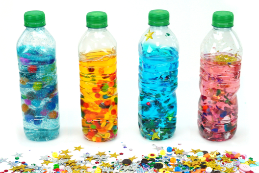 Manualidad Botella sensorial Niño Montessori - Actividades manuales Montessori para aprender manipulando - 10doigts.fr