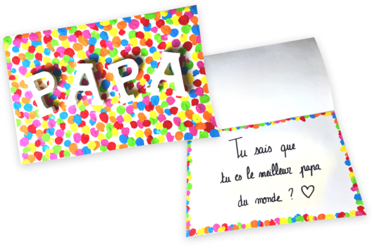 Father's Day Confetti Card - 1 - Father's Day Crafts - 10doigts.com - Father's Day Crafts - 10doigts.fr