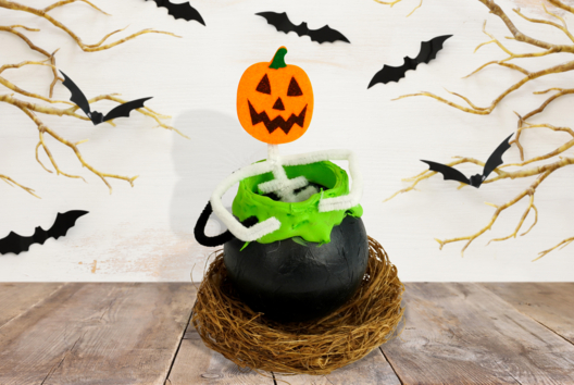 Skeleton in Its Magic Cauldron - 1 - Halloween Crafts - 10doigts.com - Halloween Crafts - 10doigts.fr
