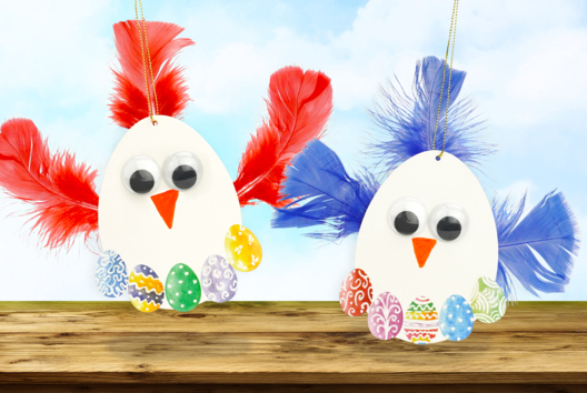 Hanging Easter Chickens - 1 - DIY Easter Crafts - 10doigts.com - DIY Easter Crafts - 10doigts.fr