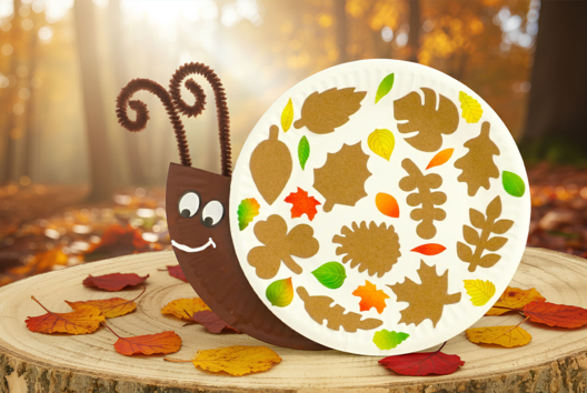 Snail with Paper Plates - 1 - Autumn Crafts - 10doigts.com - Autumn Crafts - 10doigts.fr