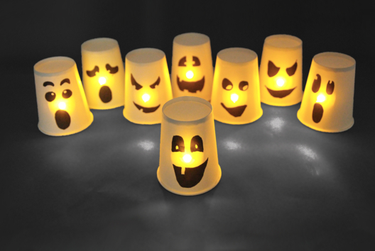 Manualidades Fantasma Vaso Halloween Niño - Actividades manuales Halloween - 10doigts.fr