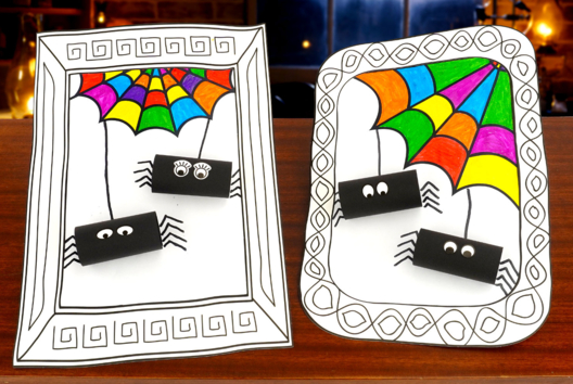 Halloween Paper Spider Craft for Kids - Halloween Crafts - 10doigts.fr - 2