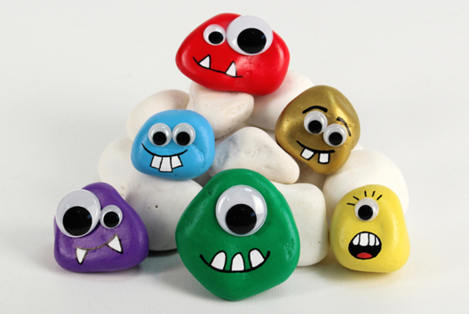 Stone Monsters - 1 - Arts and Crafts Activities on the Theme of Nature for Children - 10doigts.com - Arts and Crafts Activities on the Theme of Nature for Children - 10doigts.fr