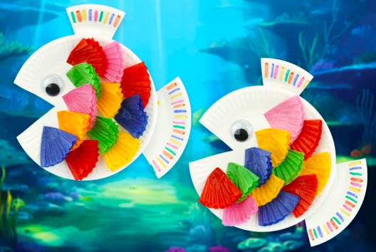 Fish with Paper Muffin Cups - 1 - Summer Crafts - 10doigts.com - Summer Crafts - 10doigts.fr