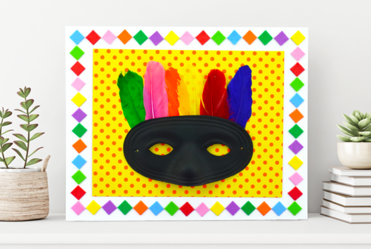 Carnival Mask Canvas - 1 - Carnival, Mardi Gras Crafts - 10doigts.com - Carnival, Mardi Gras Crafts - 10doigts.fr