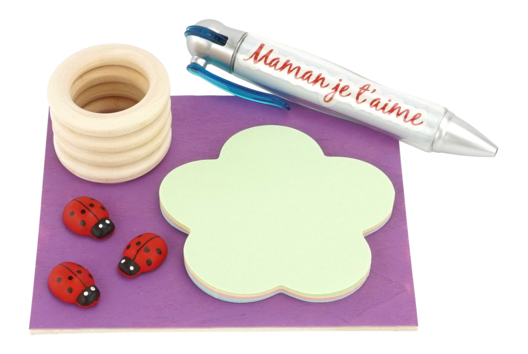 regalo bloc de notas bolígrafo día de las madres DIY - Manualidades día de la madre - 10doigts.fr - 2