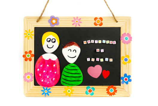 Regalo para maestra pizarra con guijarro - Manualidades y regalos para maestras, maestros,  niñeras... - 10doigts.fr - 2