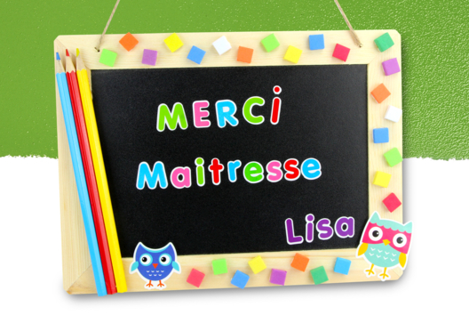 regalo maestra pizarra - Manualidades y regalos para maestras, maestros,  niñeras... - 10doigts.fr