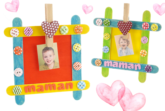 Craft Stick Frame "Mom" - 1 - Mother's Day Crafts - 10doigts.com - Mother's Day Crafts - 10doigts.fr