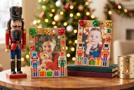 cadre DIY noël casse noisettes enfants - Actividades manuales de Navidad - 10doigts.fr