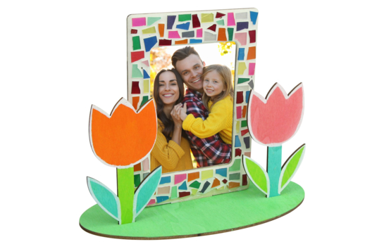 Frame with Flowers in Wood to Paint - 2 - DIY Home Decor Crafts - 10doigts.com - Handicrafts Home Decor DIY - 10doigts.fr - 2