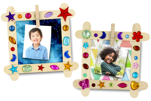 Decorated Magnetic Memo Frame with Rhinestones - 1 - Mother's Day Crafts - 10doigts.com - Mother's Day Crafts - 10doigts.fr