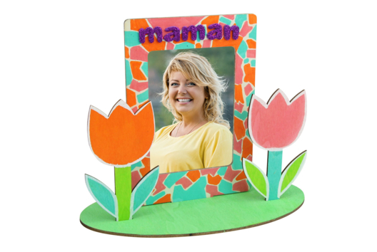 Frame with Flowers in Wood to Paint - 1 - DIY Home Decor Crafts - 10doigts.com - Handicrafts Home Decor DIY - 10doigts.fr