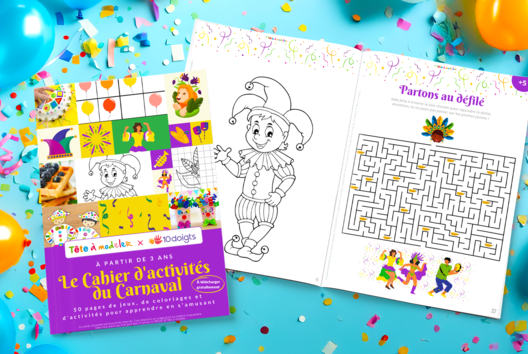 Cuaderno Actividad Carnaval Niños - Actividades manuales Carnaval, Martes de Carnaval - 10doigts.fr