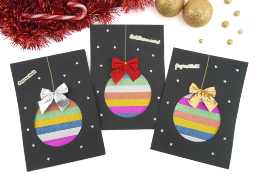 Christmas Bauble Greeting Card - 2 - Handmade Christmas Card Activities - 10doigts.com - Handmade Christmas Card Activities - 10doigts.fr - 2