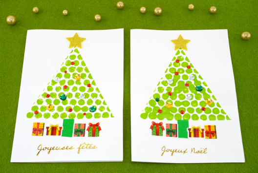 Christmas Card with Bubble Wrap - 1 - Handmade Christmas Card Activities - 10doigts.com - Handmade Christmas Card Activities - 10doigts.fr