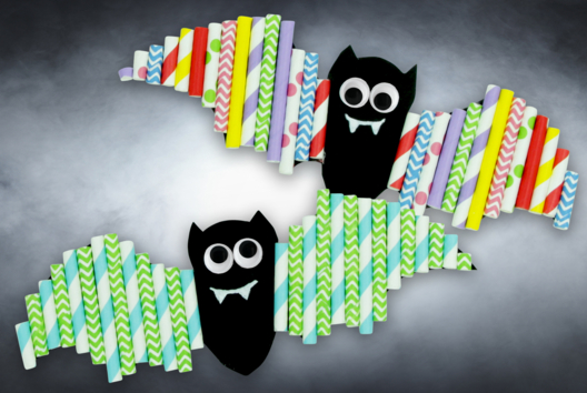 Bats with Cardboard Straws - 1 - Halloween Crafts - 10doigts.com - Halloween Crafts - 10doigts.fr
