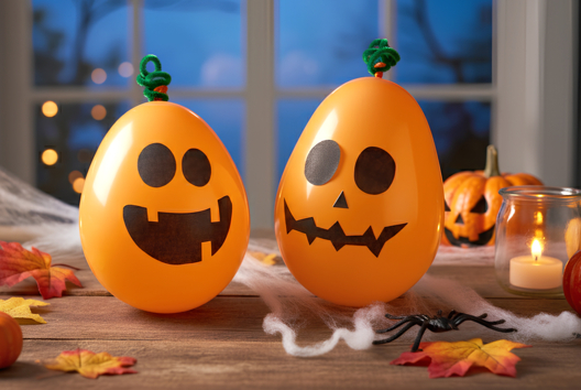 citrouille Halloween avec un ballon DIY - Halloween Crafts - 10doigts.fr
