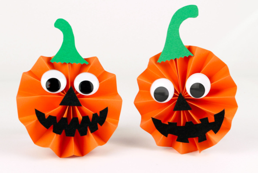 calabaza de halloween en papel manualidades fáciles niños - Actividades manuales Halloween - 10doigts.fr