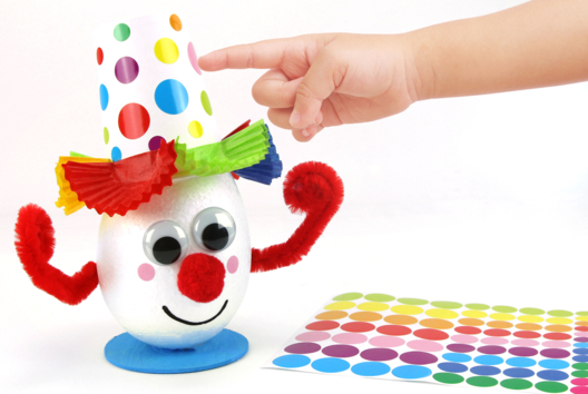 Funny Clown and His Pretty Hat - 1 - Carnival, Mardi Gras Crafts - 10doigts.com - Carnival, Mardi Gras Crafts - 10doigts.fr