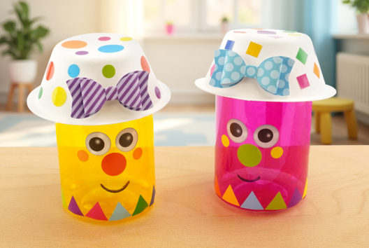 Light-Up Clown - 1 - Carnival, Mardi Gras Crafts - 10doigts.com - Carnival, Mardi Gras Crafts - 10doigts.fr