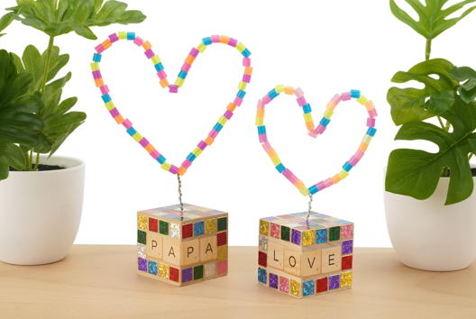 corazón regalo día del padre - Manualidades día del padre - 10doigts.fr