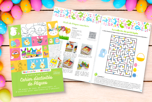 dibujo para colorear actividad juego fácil niño gratis descargar imprimir - Actividades manuales DIY Pascua - 10doigts.fr