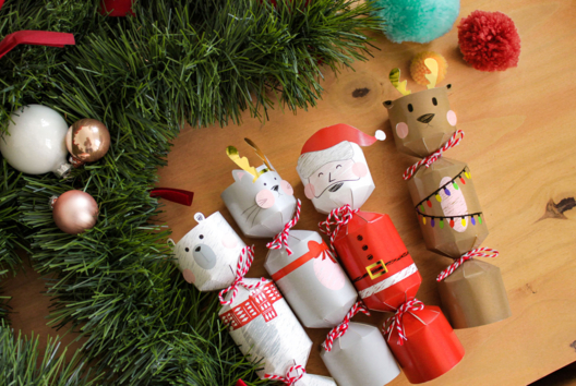 CRACKER NOEL - Actividades manuales envolturas creativas de regalos de Navidad - 10doigts.fr