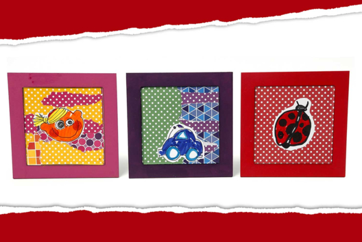 Child Collage Trivet - 1 - Craft Activities for All Ages: Gluing and Folding - 10doigts.com - Craft Activities for All Ages: Gluing and Folding - 10doigts.fr