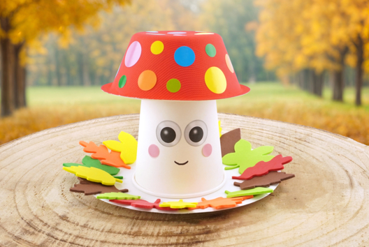 Cup Mushroom - 1 - Autumn Crafts - 10doigts.com - Autumn Crafts - 10doigts.fr