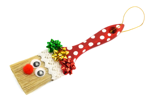 DIY kids Santa brush tree - Christmas Tree Ornement Crafts - 10doigts.fr - 2
