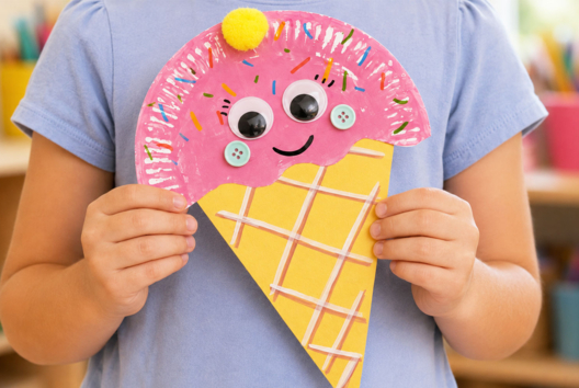 DIY glace avec une assiette en carton - Summer Crafts - 10doigts.fr
