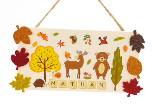 DIY plaque de porte chambre d'enfants - Actividades manuales Otoño - 10doigts.fr - 2