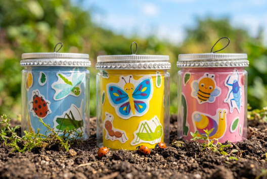 DIY terrarium lumineux gommettes enfants - Animal Crafts: Our Creative Ideas for Children - 10doigts.fr