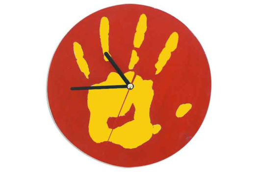 Handprint Clock - 1 - Mother's Day Crafts - 10doigts.com - Mother's Day Crafts - 10doigts.fr