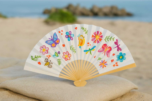 abanico estival - Actividades manuales de dibujo: tutoriales adaptados desde la más tierna edad - 10doigts.fr