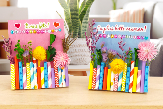 Flores secas regalo Día de la Madre niños - Manualidades día de la madre - 10doigts.fr - 2