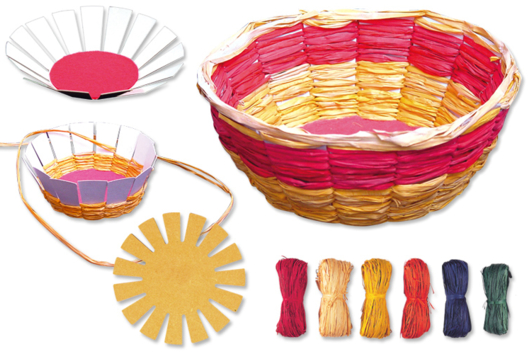 Raffia Basket Kit - 0 - Basket Weaving Crafts - 10doigts.com - Basket Weaving Crafts - 10doigts.fr