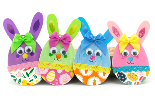 Colorful Easter Bunnies - 1 - DIY Easter Crafts - 10doigts.com - DIY Easter Crafts - 10doigts.fr