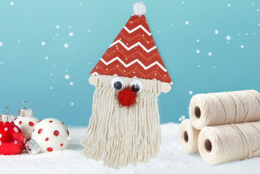 Santa Claus and His Macramé Beard - 1 - Christmas Crafts - 10doigts.com - Christmas Crafts - 10doigts.fr