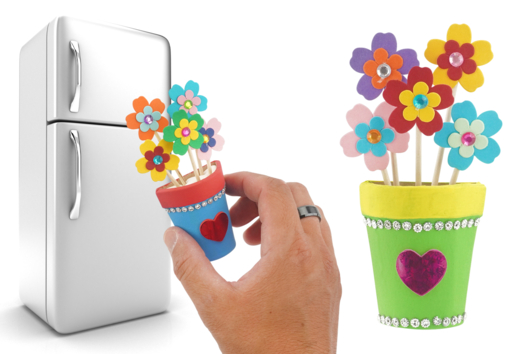 imán maceta de flores regalo día de la madre - Manualidades día de la madre - 10doigts.fr